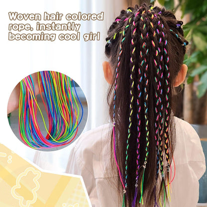 62 Pieces Thick Thin Braided Hair Ropes, Braided Hair Bands for Girl, Ponytail Hair Rope Decorative Hair Rope for Girls