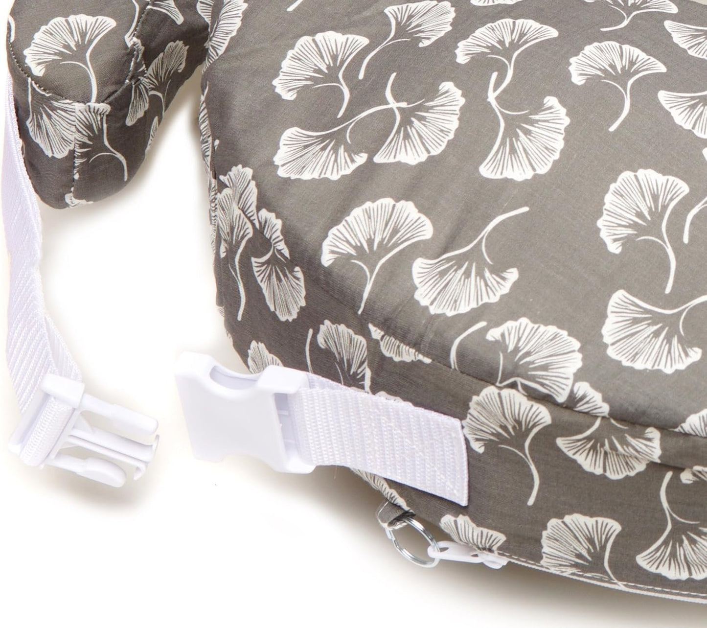 My Brest Friend Original Nursing Pillow for Breastfeeding, Nursing and Posture Support with Pocket and Removable Slipcover, Grey Flowing Fans