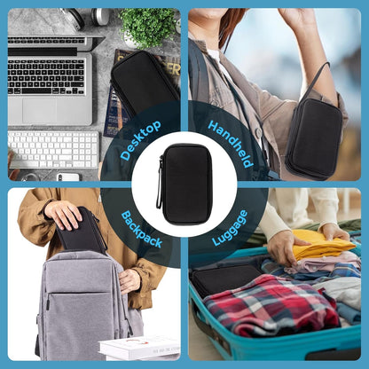 ProCase Electronics Organizer Travel Case, Portable Tech Cable Organizer Bag, Charger Organizer Case Pouch for Travel Accessories, Electronics, Power Bank, Wire -Black