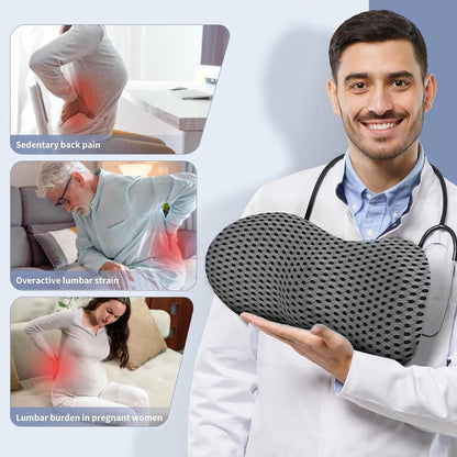 Lumbar Support Pillow Memory Foam Back Rest Pillows Back Support Cushion for Office Chair Ergonomic Car Seat Support for Lumbar Pain Relief Lower Back Pillow for Sleeping