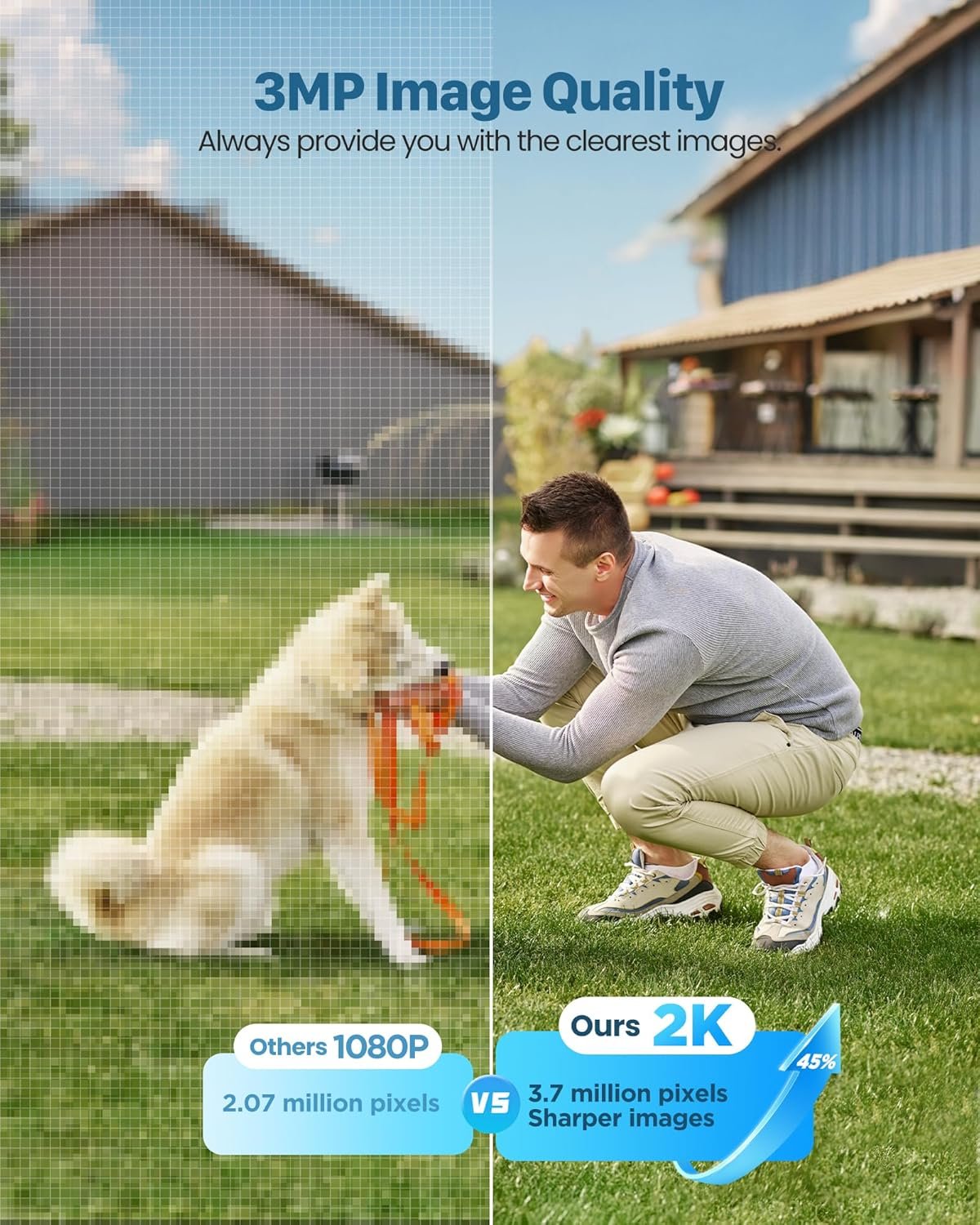 Security Cameras Wireless Outdoor Solar: 2K WiFi Camera for Home Security System - Battery Powered Cam IP66 Waterproof Motion Sensor - Camaras de Seguridad para Casa Inalambricas