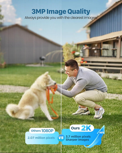 Security Cameras Wireless Outdoor Solar: 2K WiFi Camera for Home Security System - Battery Powered Cam IP66 Waterproof Motion Sensor - Camaras de Seguridad para Casa Inalambricas