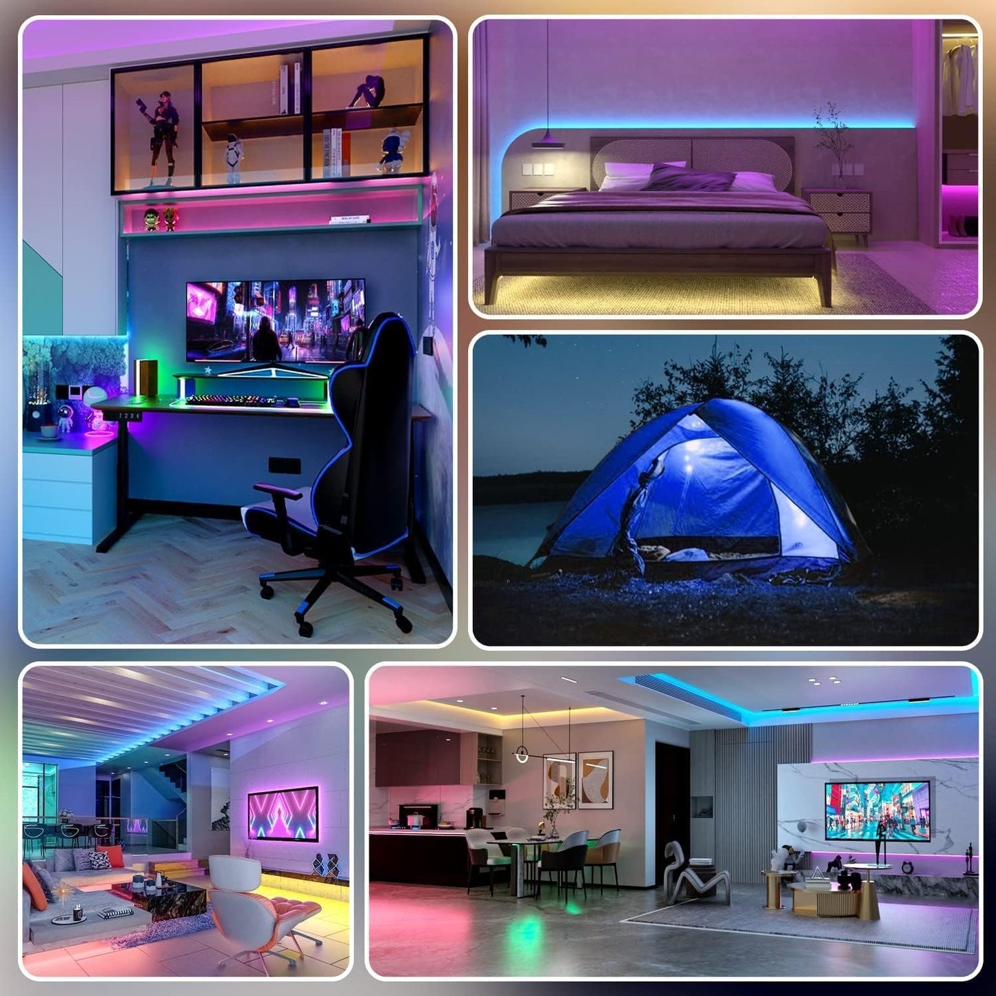 Cozylady 10M USB Led Light, 32.8ft Smart Bluetooth RGB Light with APP Control, Timer Setting, Music Mode, Led Light Strip for Decoration, Bedroom, PC,Cabinet