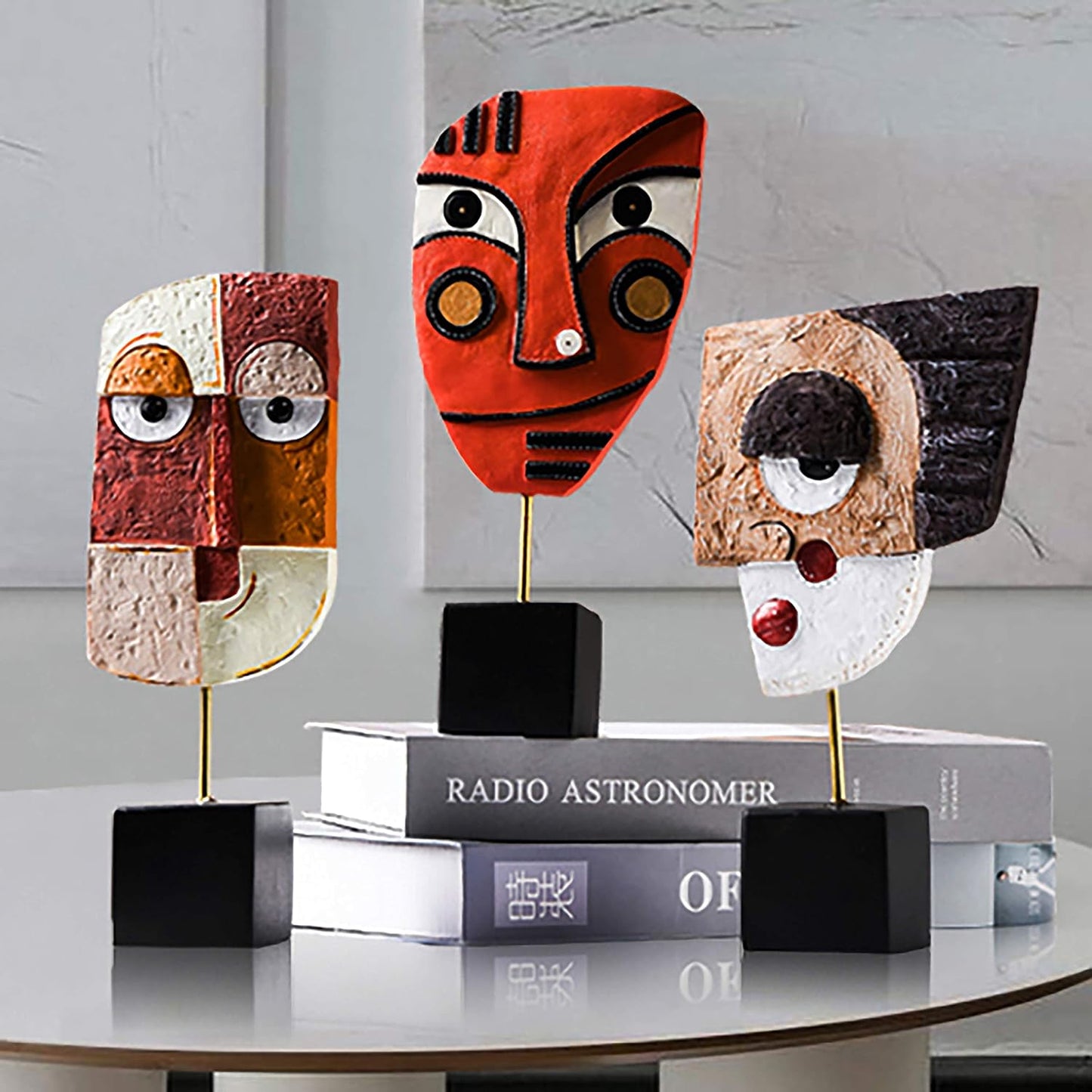 Wink - Handcrafted Statues Resin Abstract Sculpture for Home Decor Modern,Book Shelf TV Stand Decor,Living Room Decor,Dining Room Table,Bedroom, Office Desktop, Cabinets Decorative Ornaments