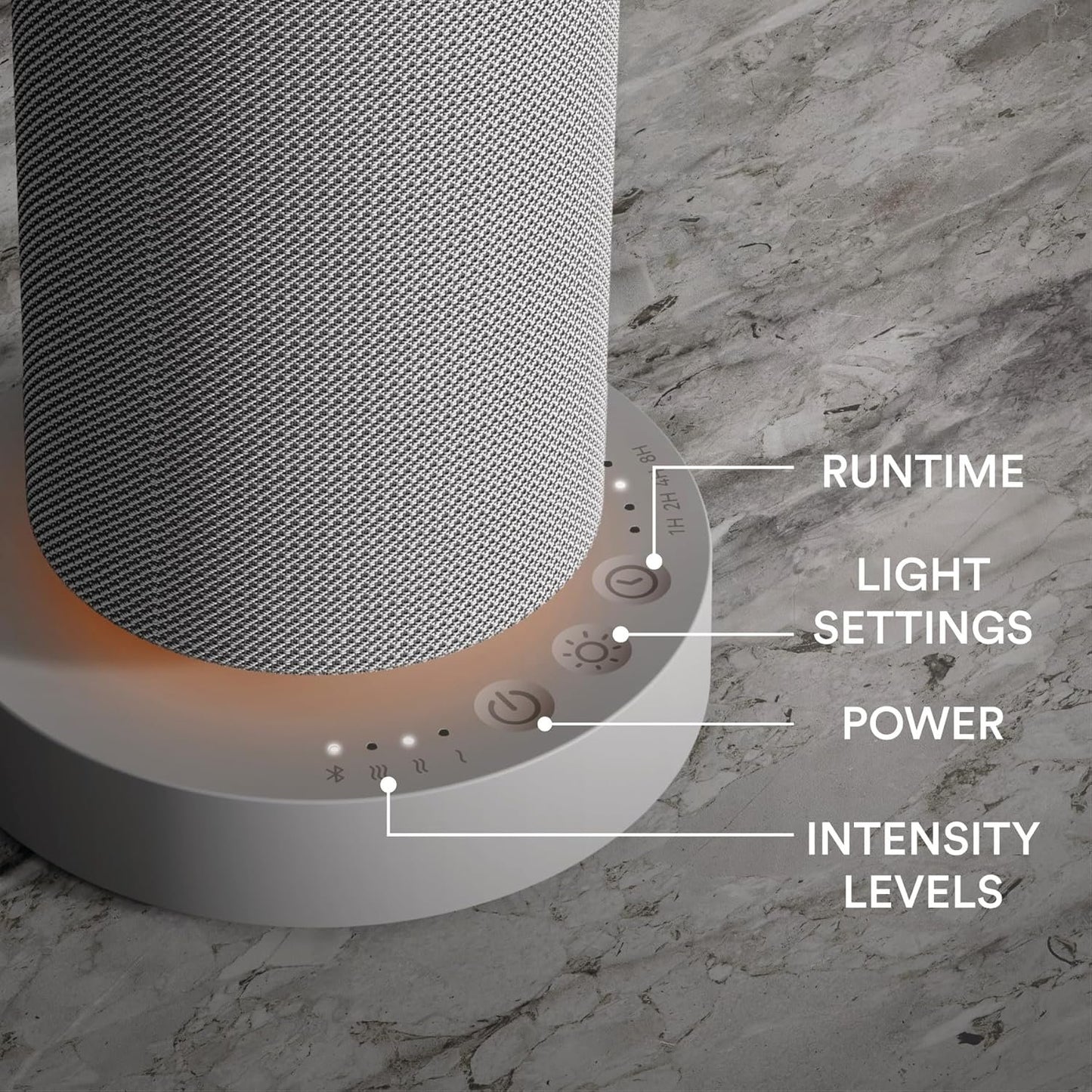 Homedics SereneScent Mini Fabric Rechargeable Waterless Diffuser, Cordless Aromatherapy Device, Use with SereneScent Oil 15ml (Sold Separately), Adjustable Mist Intensity & Ambient Light, Gray