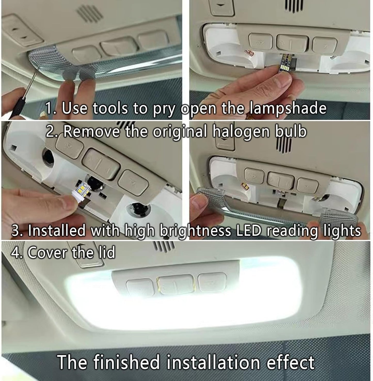20PCS Car Interior Lights - Soft Bright White 6500K LED Bulbs - Automotive Replacement Lighting Products for Dome Map Reading Trunk Courtesy License Plate Lights(White)
