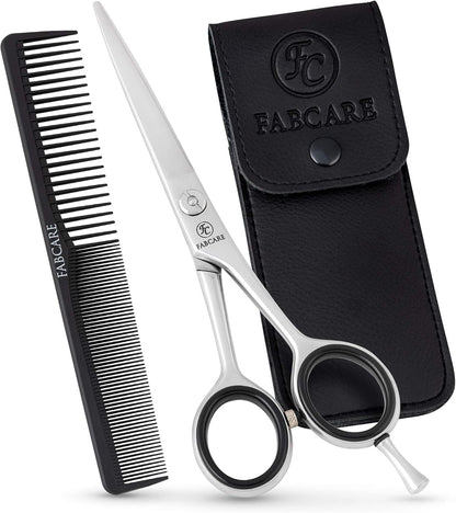 FABCARE Professional Hairdressing Scissors with Micro Serration, Extra Sharp, Ideal for Hair Cutting and Barber Use, 6 Inch Length, Ergonomic Design for Precision and Comfort