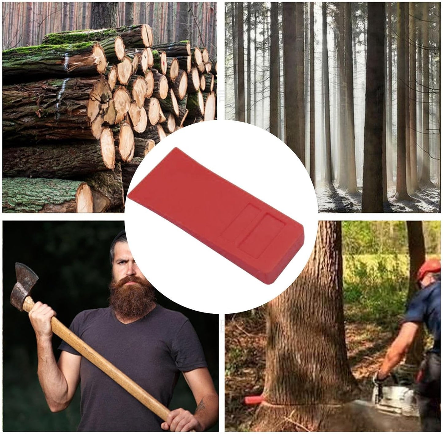 Tree Felling Wedge, 6 pollici Chainsaw Safety Wedge, Spiked Logging Tool, Sturdy Cutting Aid, Timber Falling Direction for Garden, forests, and Professional Faller Use