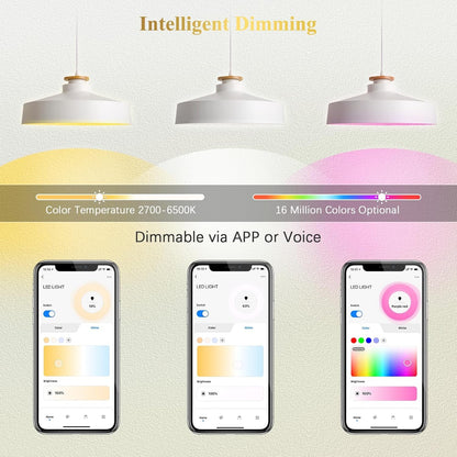 DiCUNO GU10 Smart Bulbs, WiFi Light Bulbs, Works with Alexa and Google Home, Dimmable LED Spotlights, 5W = 50W, 450LM, 2700K-6500K, 110 Degree Beam Angle, 100-240V, No Hub Required, Pack of 4