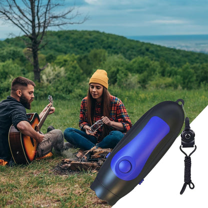 Generico Electric Whistle, Loud Safety Whistle with Lanyard, Rechargeable 3-Tone Adjustable Volume, Multifunctional High-Decibel Alert Tool (1 Piece, Black), for Coaching, Sports, Outdoor Use