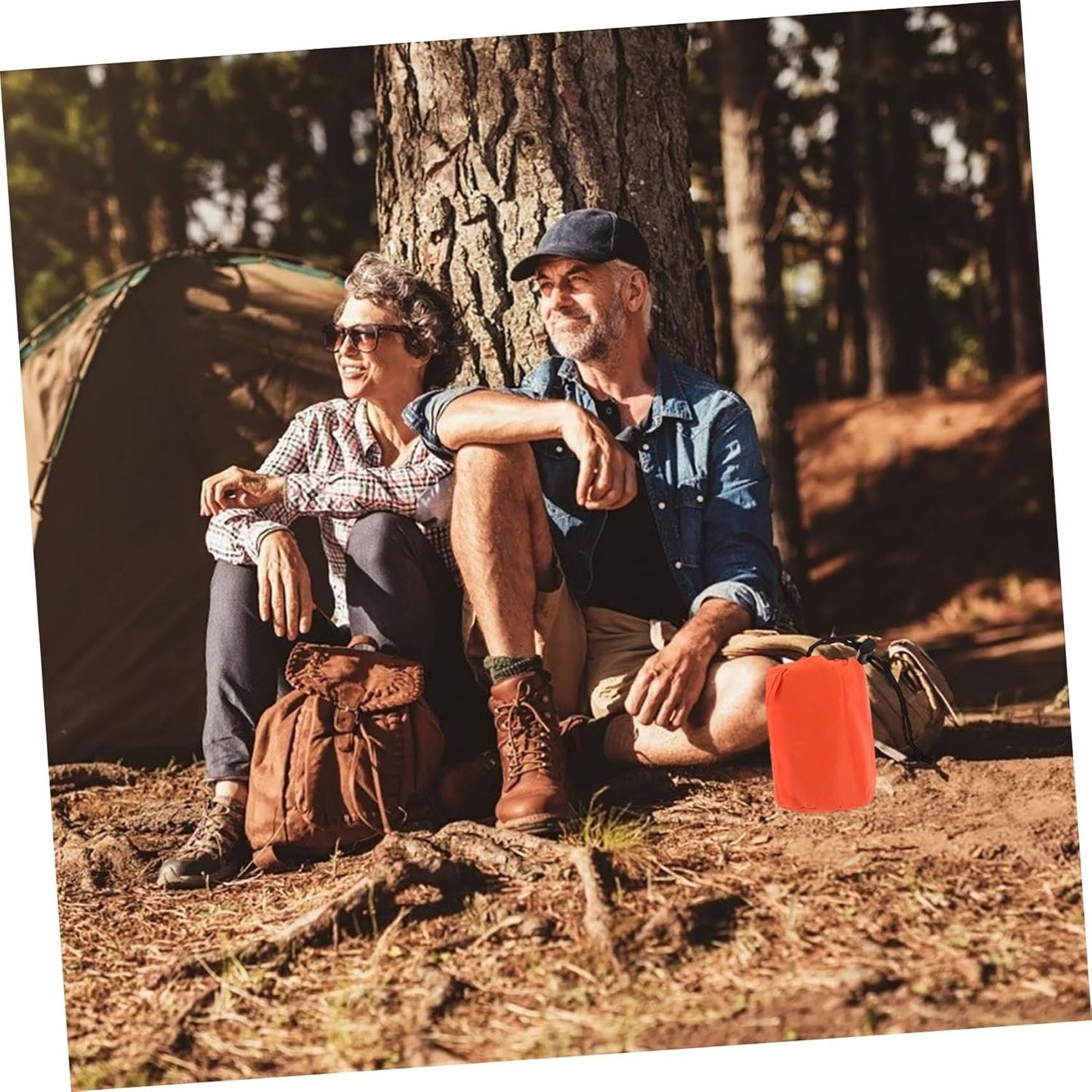 MOBUTOFU Lightweight Portable Sleeping Thermal Survival Warm Camping Tent Bivy Sack Blanket for Outdoor