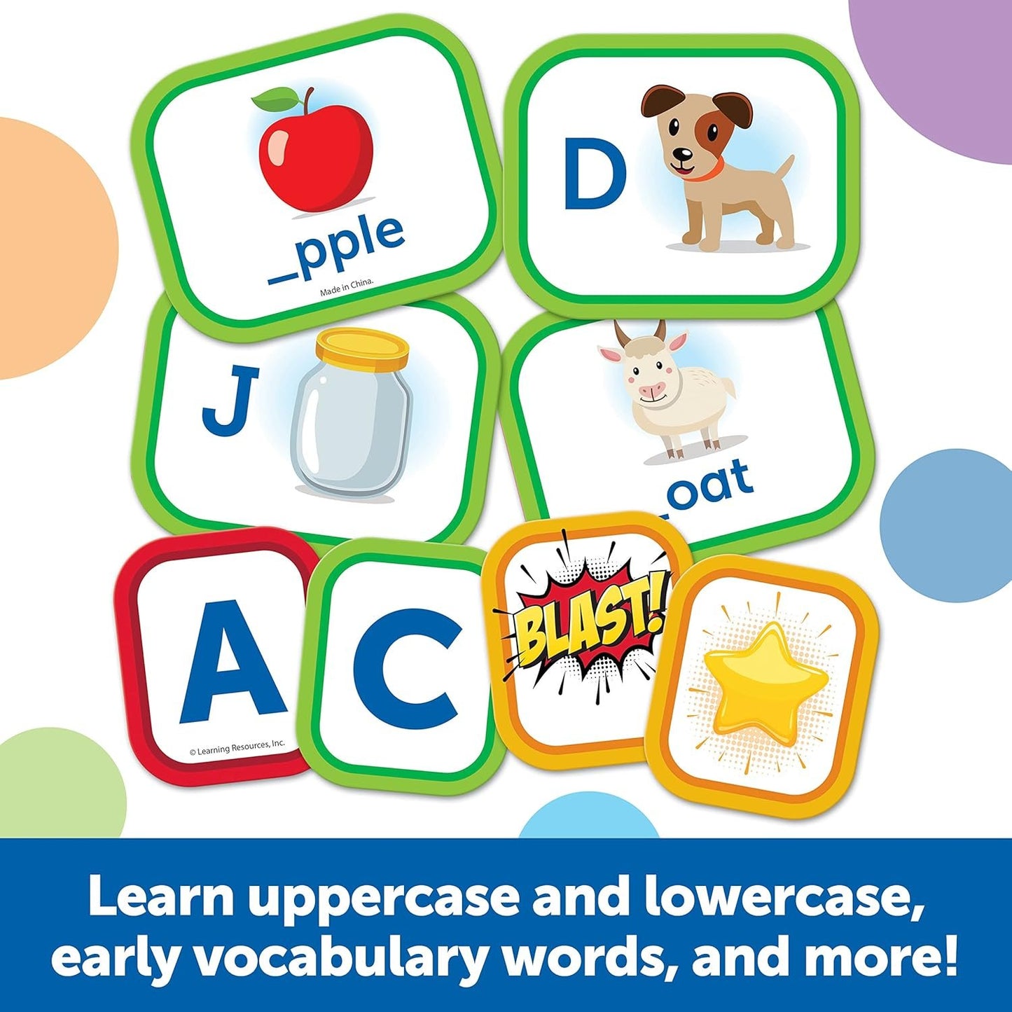 Learning Resources Alphablasters! Letter & Spelling Game - 85 Pieces, Ages 4+ Toddler Preschool Learning, Educational Indoor Games, Preschool Alphabet, Toddler Brain Games