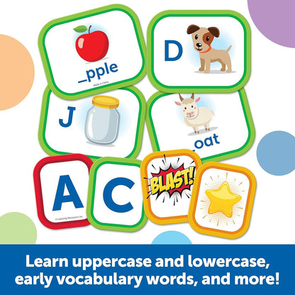 Learning Resources Alphablasters! Letter & Spelling Game - 85 Pieces, Ages 4+ Toddler Preschool Learning, Educational Indoor Games, Preschool Alphabet, Toddler Brain Games