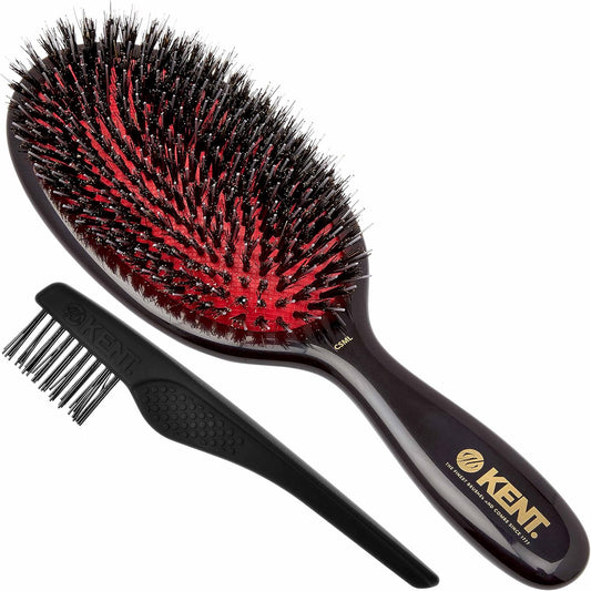 Kent Classic Shine Cushioned Bristle and Nylon Hair Brush, Large