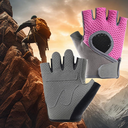 Fitness Gloves, Gym Weight Lifting Gloves, Training Hand Gear, Padded Palm Protection, Breathable Anti-Slip Grip, 1 Pair Black, Sportswear for Indoor Workouts Rock Climbing Cycling