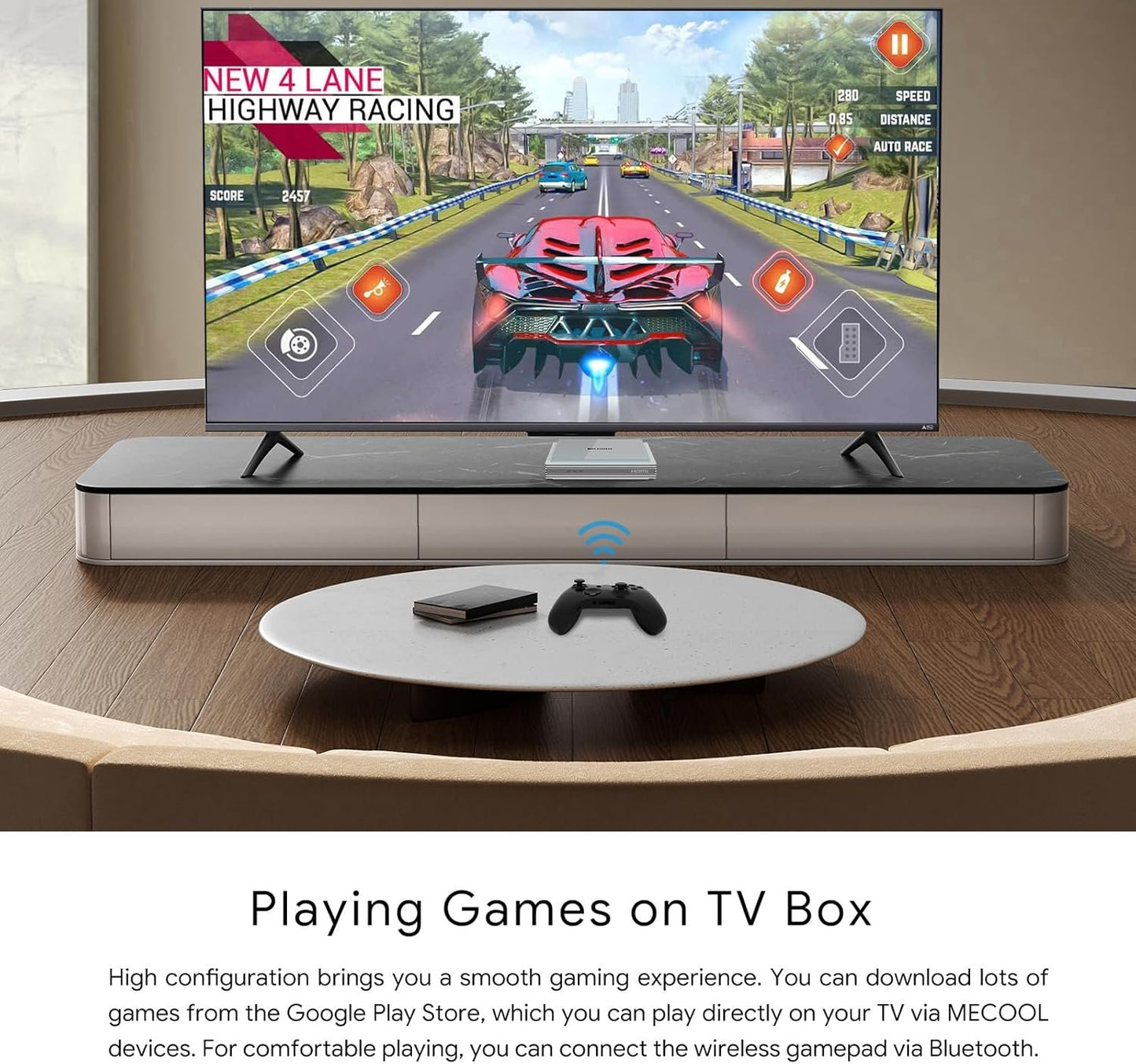 Android 11.0 TV Box, MECOOL KM2 Plus Deluxe, 4GB RAM, 32GB Storage, Netflix Certified, Google Assistant, Dolby Atmos Vision, AV1, HDR 4K, 2.4G/5.0G WiFi 6, BT 5.0, Amlogic S905X4