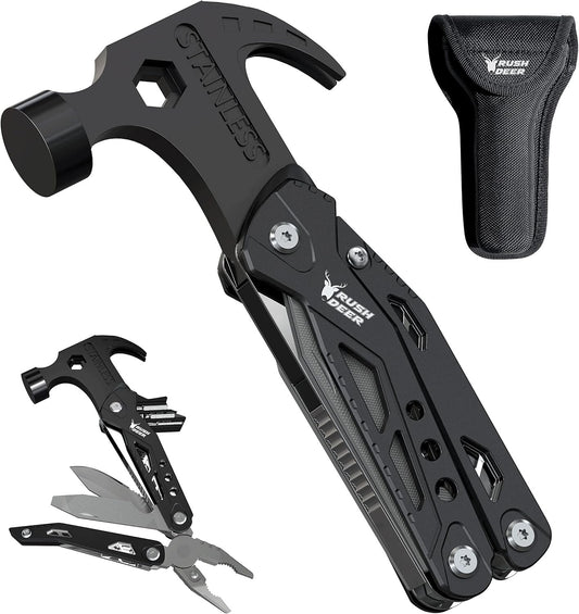 Rush Deer 14-in-1 Multitool, Gifts for Dad, Mini Hammer Multitool, Small Hammer Tool, Survival Gear and Supplies, Christmas Gift for Boy Husbands