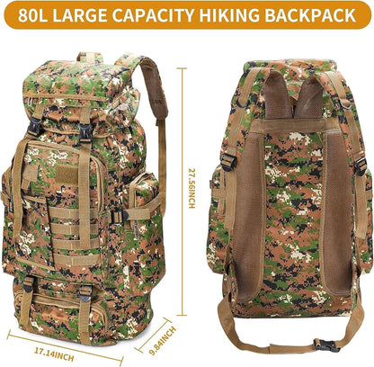 Uandhome Military Tactical Backpackï¼Œ80L Travel Trekking Rucksack for Men Large Waterproof Hiking Backpack Molle Bag for Hiking Outdoor Camping Trekking Hunting