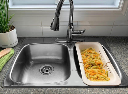 Starfrit Gourmet ECO - Over-The-Sink Colander - Expands up to 19.7" - Up to 4.2 L Capacity - Wheat Straw Fibers