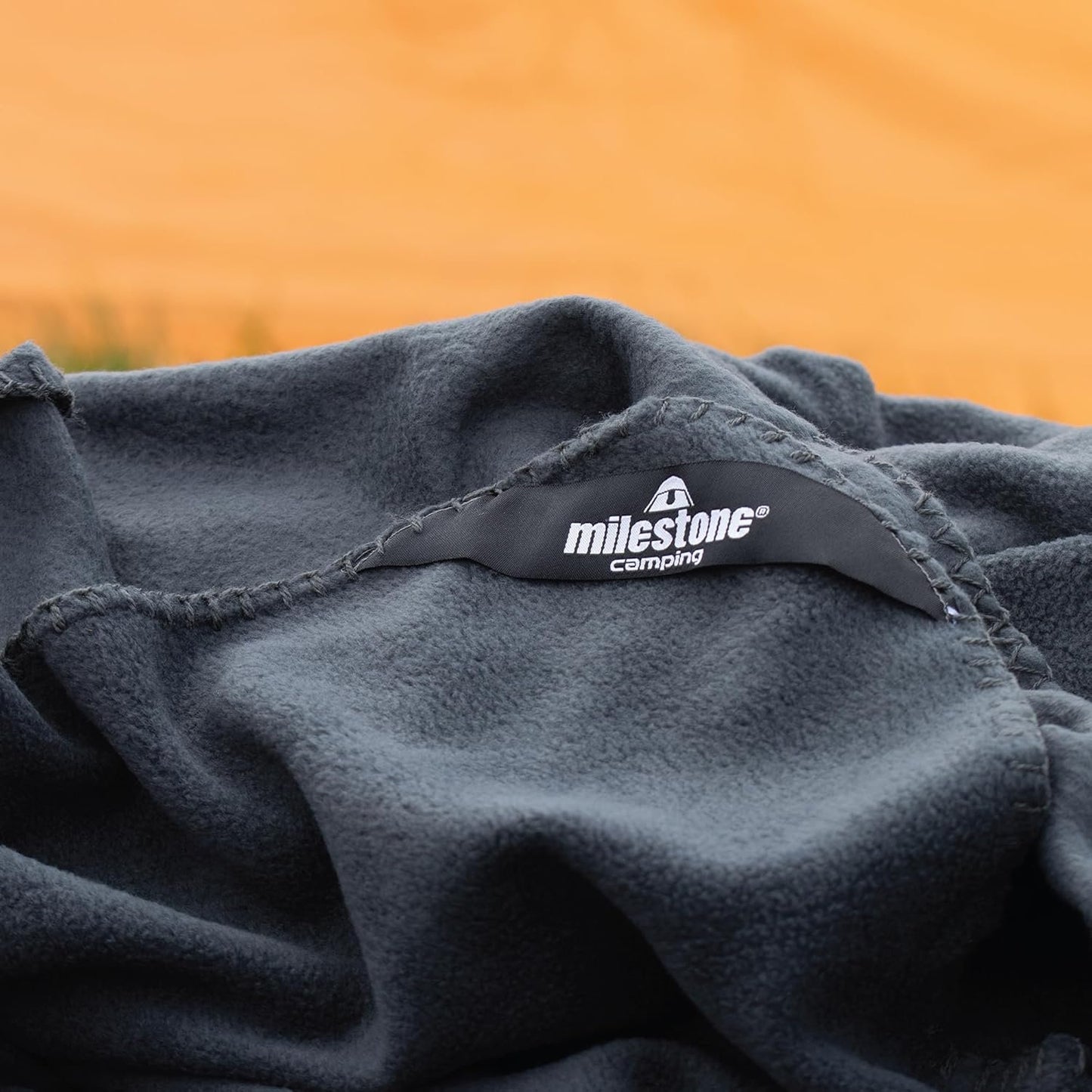 Milestone Camping 24680 Thermal Polar Fleece Blanket/Charcoal Colour / 150cm x 120cm / Great for The Campsite, Caravan Or Car