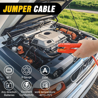 Nilight Car Emergency Kit with Jumper Cable Repair Tool Sets and Foldable Shovel,Roadside Safety Assistance Essential Tools for Travel Camping Outdoor Cars Truck SUV RV