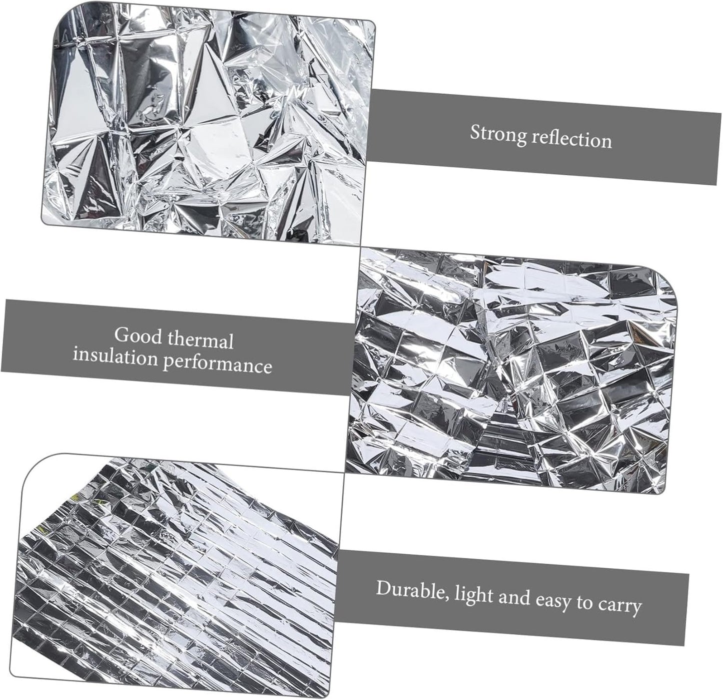 EXHUMKY 10Pcs Thermal Emergency Blanket Lightweight Sun Protection Survival Blankets for Camping Hiking First Aid Outdoor Activities Pet Design