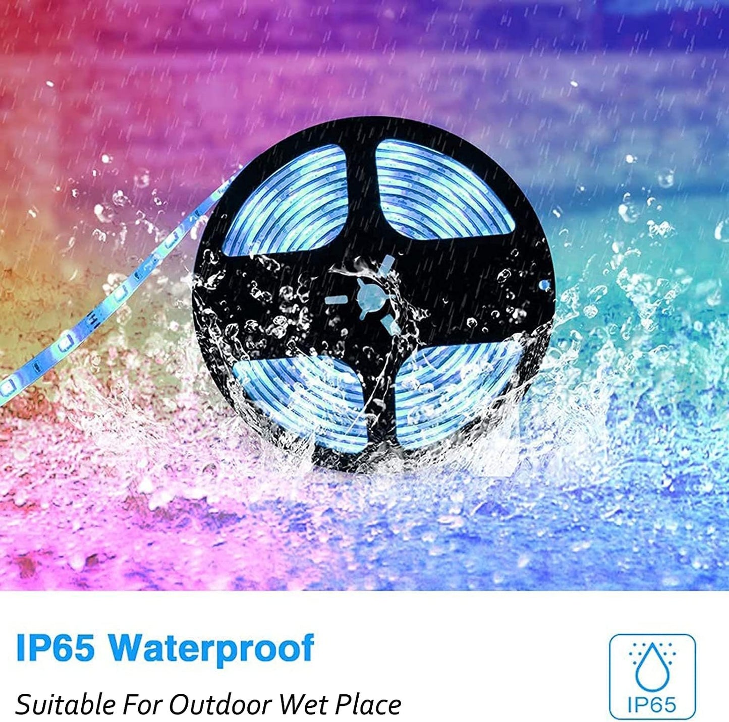 Bluetooth LED Strips Lights 2x5M,ALED Light 5050 SMD RGB 10M LED Strip Lights 12V Waterproof Light Band Controlled by Remote and Smartphone for Ceiling,Balcony,Garden,Party,TV Backboard,Home Decor