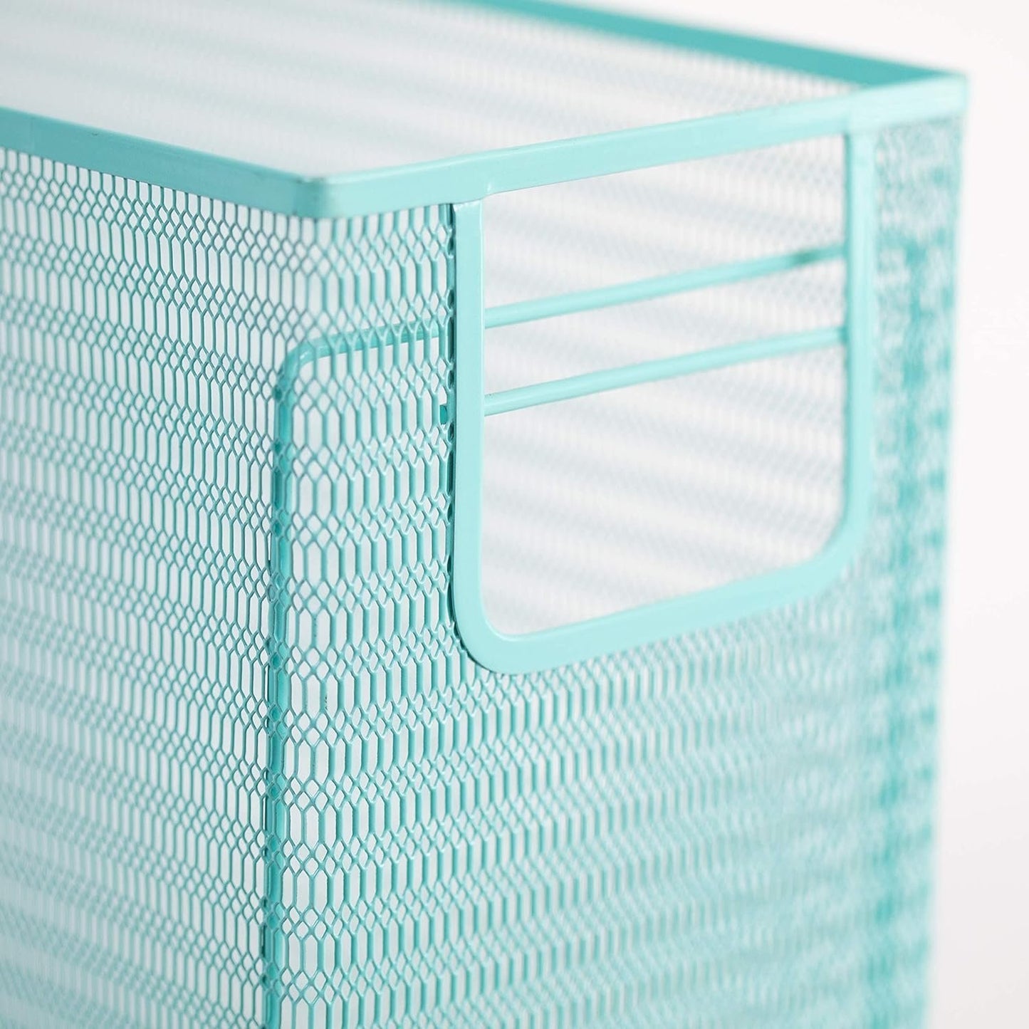 Blu Monaco 5 Piece Cute Office Supplies Aqua Desk Organizer Set - with Desktop Hanging File Organizer, Magazine Holder, Pen Cup, Sticky Note Holder, Letter sorter - Aqua Desk Accessories