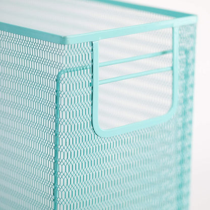Blu Monaco 5 Piece Cute Office Supplies Aqua Desk Organizer Set - with Desktop Hanging File Organizer, Magazine Holder, Pen Cup, Sticky Note Holder, Letter sorter - Aqua Desk Accessories