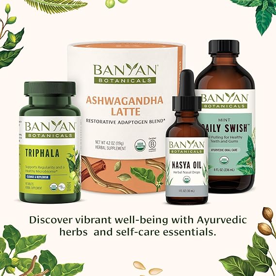 Banyan Botanicals Mint Daily Swish – Organic Ayurvedic Pulling Oil with Coconut Oil – Mouthwash for Fresh Breath and Sparkling Oral Health* – 24 oz – Non GMO Sustainably Sourced Vegan
