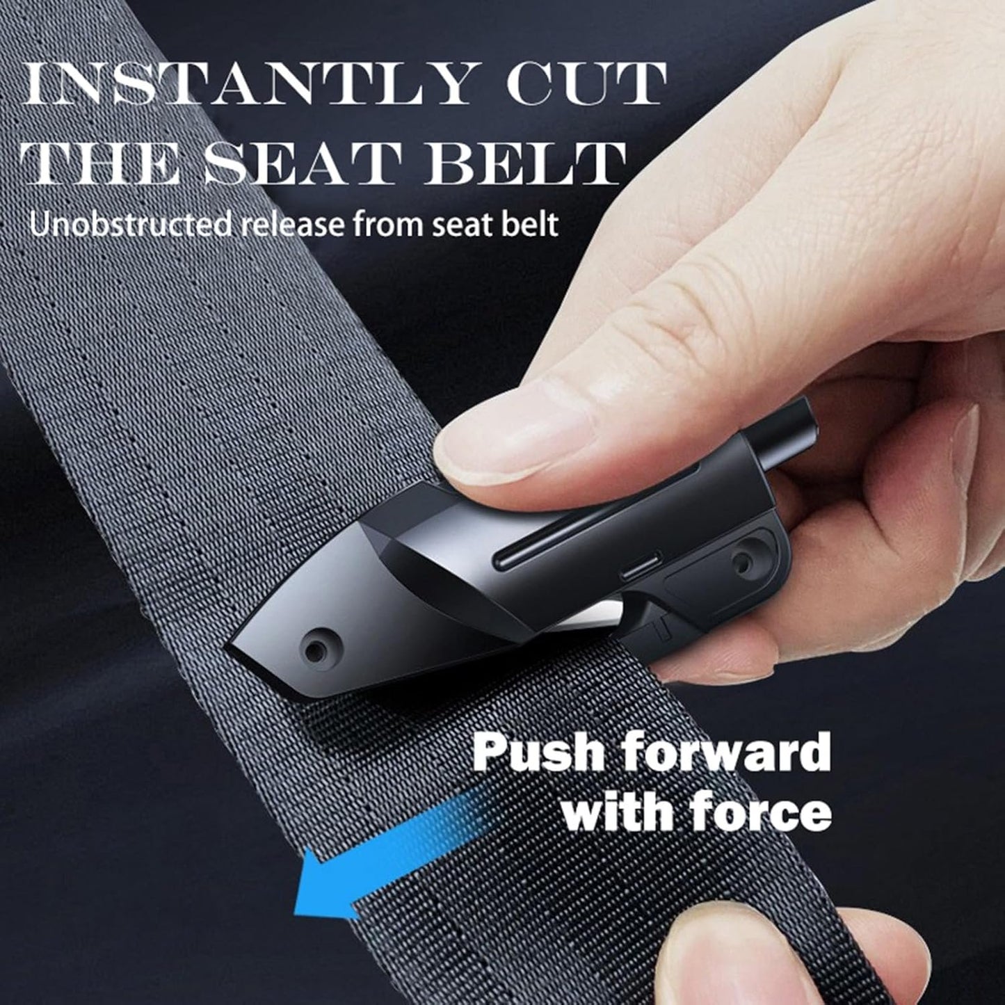 Window Breaker Seatbelt Cutter Hammerdex Emergency Car Escape Survival Stuff Tool Tools Gadgets Safety Kit, Black
