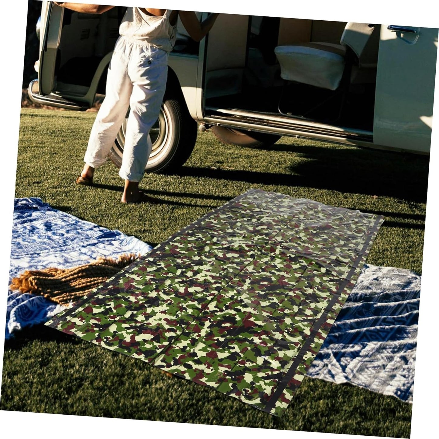 UPKOCH 1 Set Multi Use Emergency Tent for Lightweight and Compact Durable Tear Resistant Shelter Essential Gear for Outdoor Enthusiasts Camouflage Design