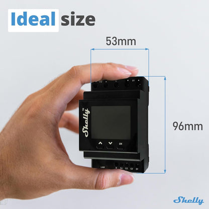 Shelly Pro Dual Cover/Shutter PM | LAN, Wi-Fi and Bluetooth Connection Professional DIN Rail Smart Dual Cover/Shutter Controller with 2 16 A Covers | Home Automation