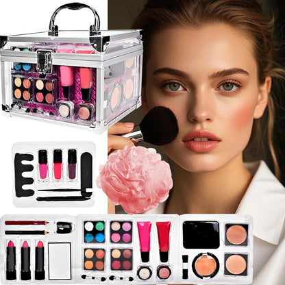 Beginner Makeup Kit Adults, Complete Makeup Set Women, Professionals Beauty Tools, with Cosmetic Bags, Faces Accessories, Beauty Items for Beginners