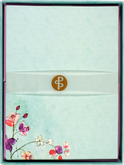 Fuchsia Blooms Stationery Set (Boxed Stationery)