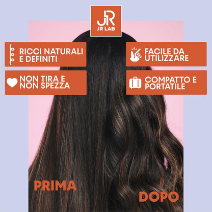 Long Hair Curler - DIY Kit with Soft Velvet Coating, Includes Accessories for Ease of Use - Dark Pink - Ideal for All Hair and Head Sizes
