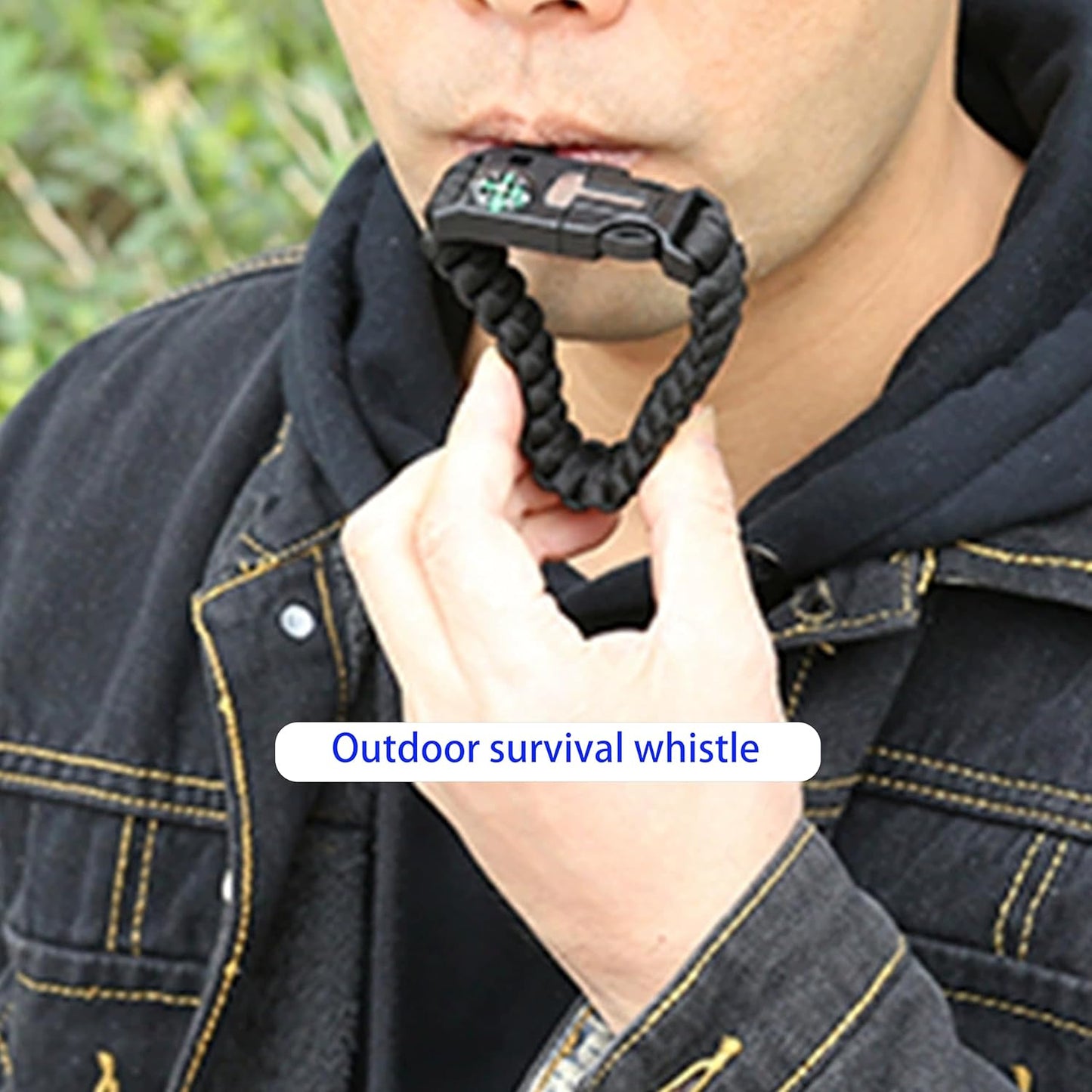 compact 5-in-1 multifunctional outdoor tool:|knife, compass, flint & whistle -|essential camping gear & survival kit, perfect as amazon fire stick companion