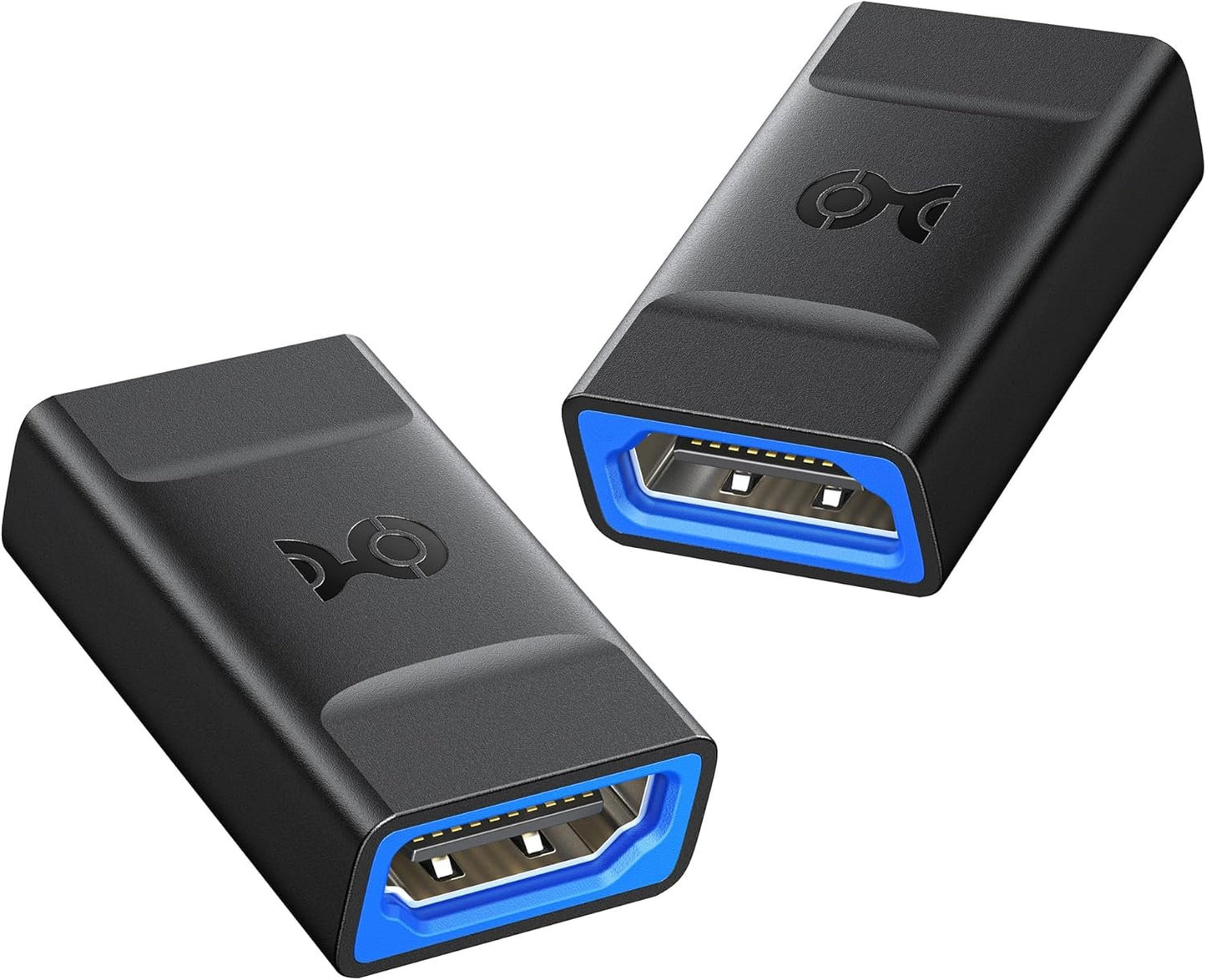 Cable Matters 2-Pack 8K@60Hz / 4K@120Hz HDMI Coupler with HDR Support (8K HDMI Coupler, HDMI Female to Female Adapter, HDMI Extender) in Black
