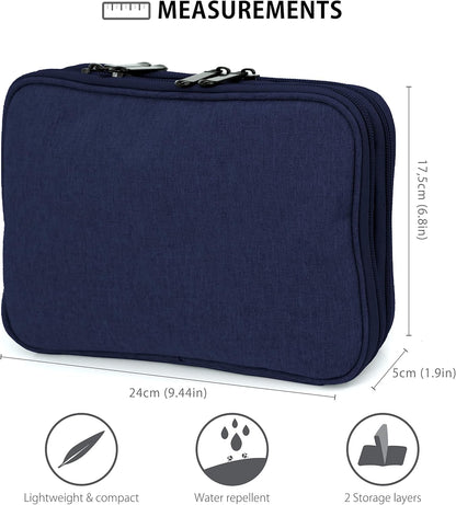 MyGadget Travel Cable Organizer – Universal Case for Electronic Accessories – Hard Disk Organizer | Memory | SD Cards Powerbank – Pink, blue, Modern