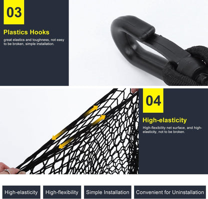 Universal Car Truck Seat Rear Cargo Nylon Net Pocket Storage Bag Luggage Organizer Hook Pouch Hammock