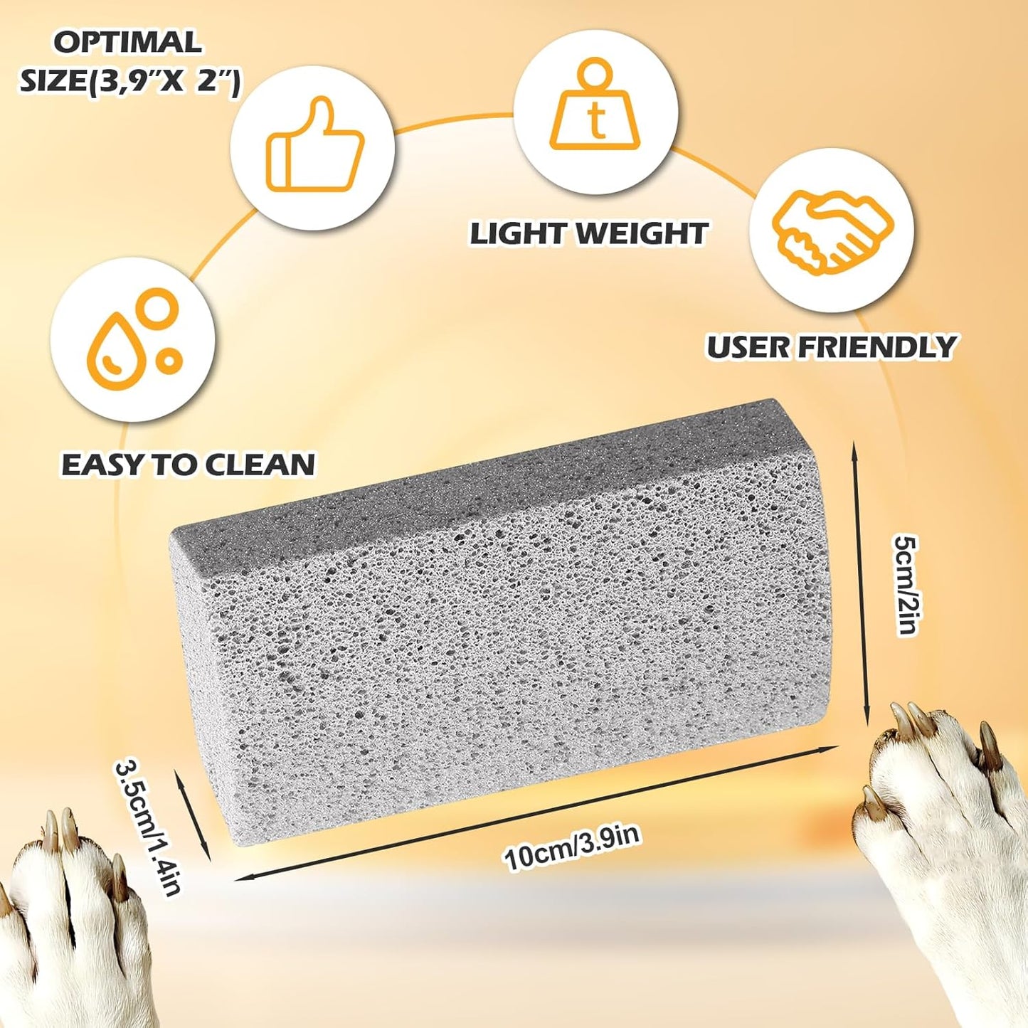 Pack of 2 Pumice Stone, pet Hair Remover, Pumice Stone, pet Hair Removal for pet Hair, Pumice Stone, Foot Care Tool, Callus Remover, Carpet, Dog Fur Removal Tool for Couch, Furniture, Bed Linen