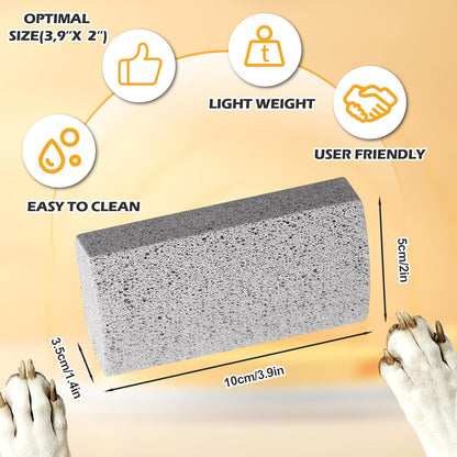 Pack of 2 Pumice Stone, pet Hair Remover, Pumice Stone, pet Hair Removal for pet Hair, Pumice Stone, Foot Care Tool, Callus Remover, Carpet, Dog Fur Removal Tool for Couch, Furniture, Bed Linen