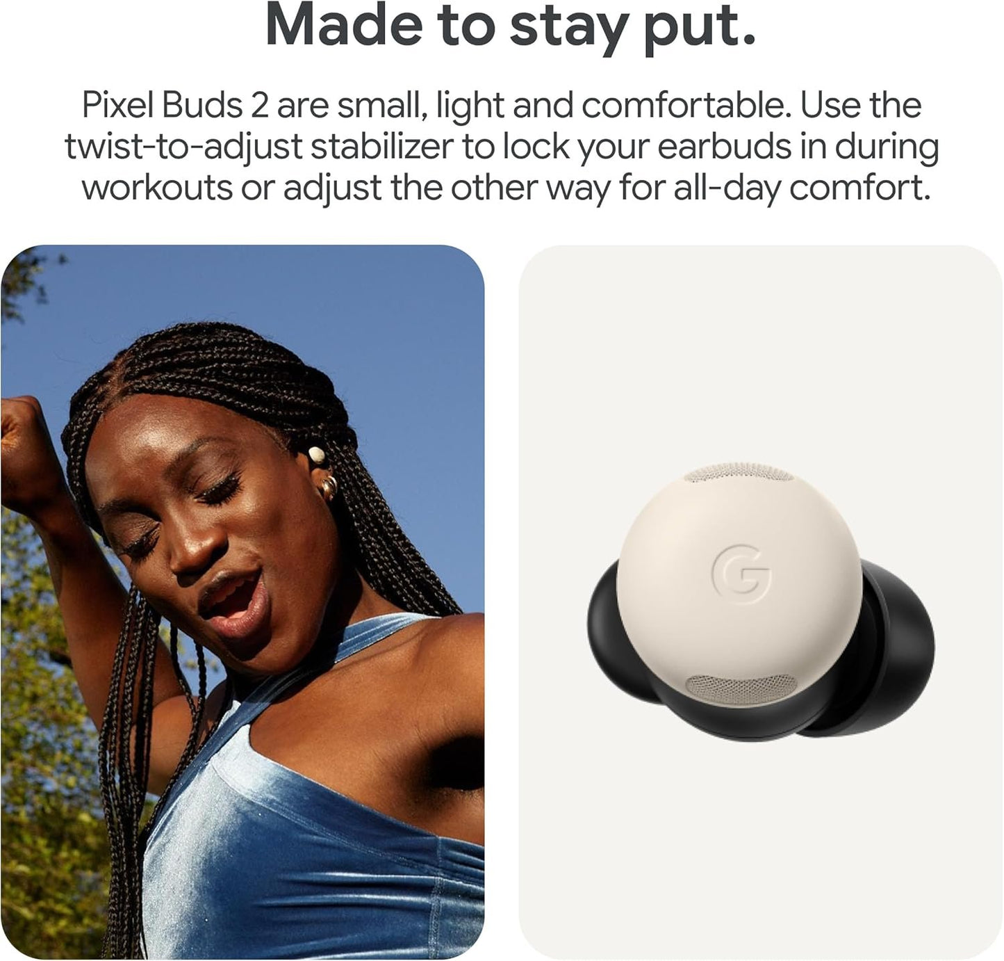 Google Pixel Buds Pro 2 - Noise Canceling Earbuds - Up to 31 Hour Battery Life with Charging Case - Bluetooth Headphones - Compatible with Android - Hazel