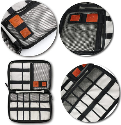 Travel Cable Organiser Bag,T Tersely Travel Gadget Cables Electronics Organiser Accessories Bag,Portable Tech Pouch Gear Bag Cable Bag Phone Carrying Storage Case for Headphone Earphone USB