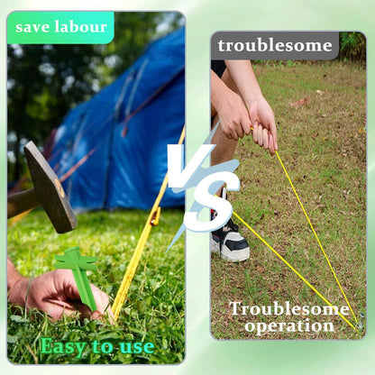 Ground Stakes, Heavy Duty Tent Anchors, High-Tensile Strength Camping Tool, Multifunctional Outdoor Gear for Temporary Fencing, Playground Safety, Beach Camping, 8.58x3.62x1.02inch