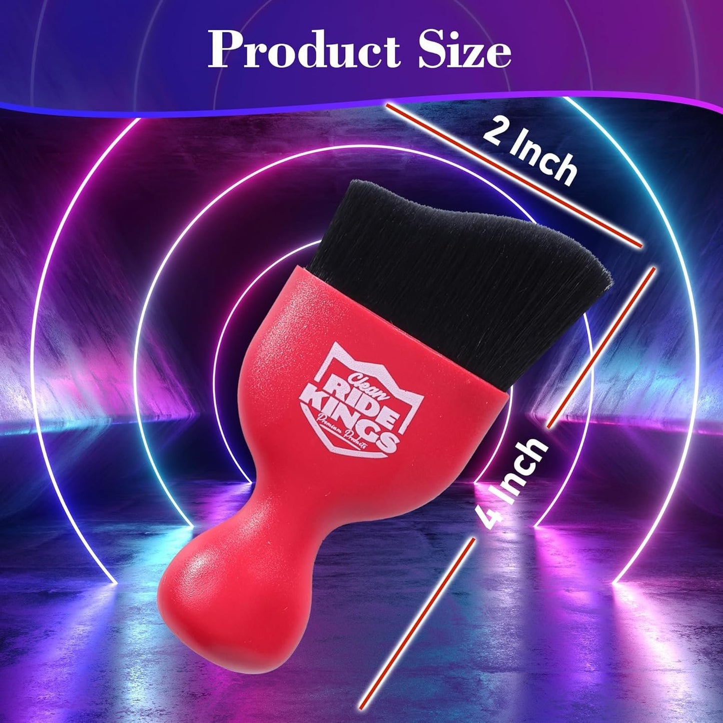Car Interior Cleaner,Auto Soft Hair Detailing Brush Car Cleaning Kit Auto Detailing Tools Car Cleaning Supplies Car Accessories Car Gifts for Men Women Red