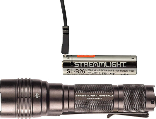 Streamlight 88084 ProTac HL-X Includes Rechargeable Battery USB Cord & Holster Clam Tactical Flashlights - 1000 Lumens