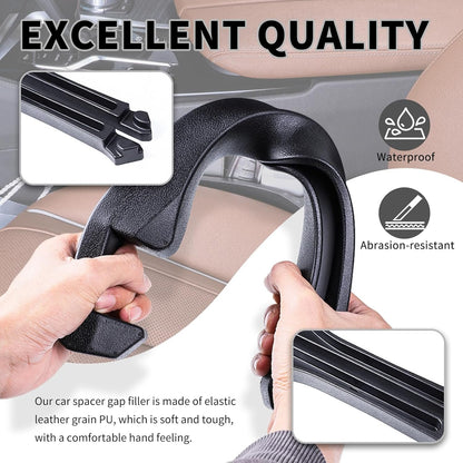 2PCS Upgrade Car Seat Gap Filler,Multi-Function Car Gap Filler with Car Organizer,Hook,Charging Hole,Universal Car Seat Gap Filler Organizer Car Interior Accessories for Most Vehicles