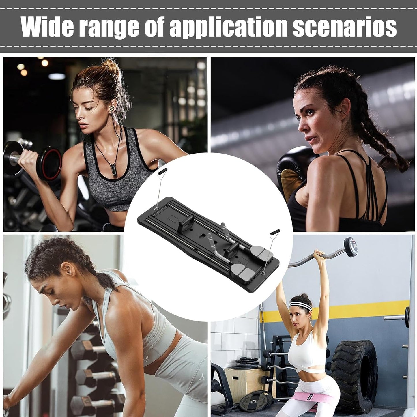 Pilates Balance Board, Core Strength Trainer, Multipurpose Home Fitness Equipment, Stability Workout, Portable Exercise Gear for Women and Men, 38,19 x 16,14 x 1,12 Inches