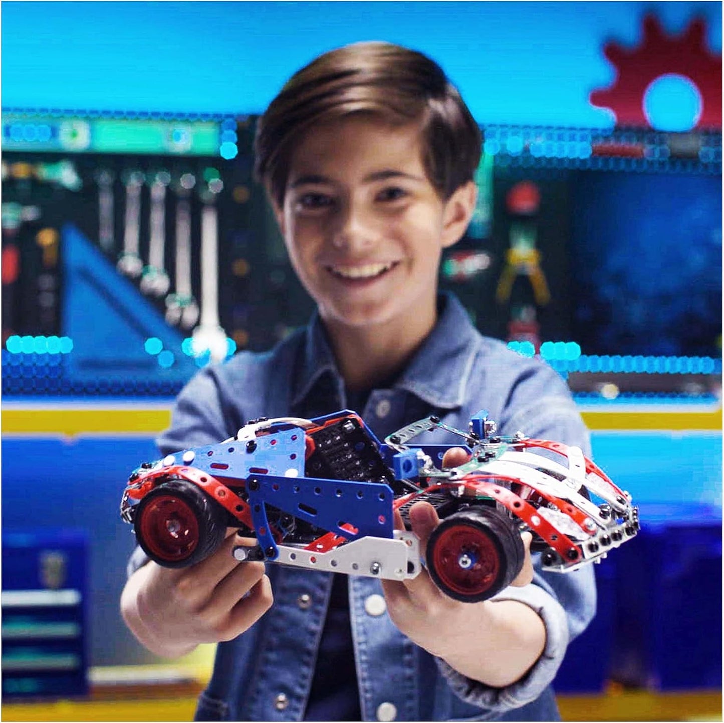 Meccano Maker’s Toolbox, 437-Piece Intermediate STEAM Model Building Kit for Open-Ended Play, Kids Toys for Boys & Girls Ages 10+